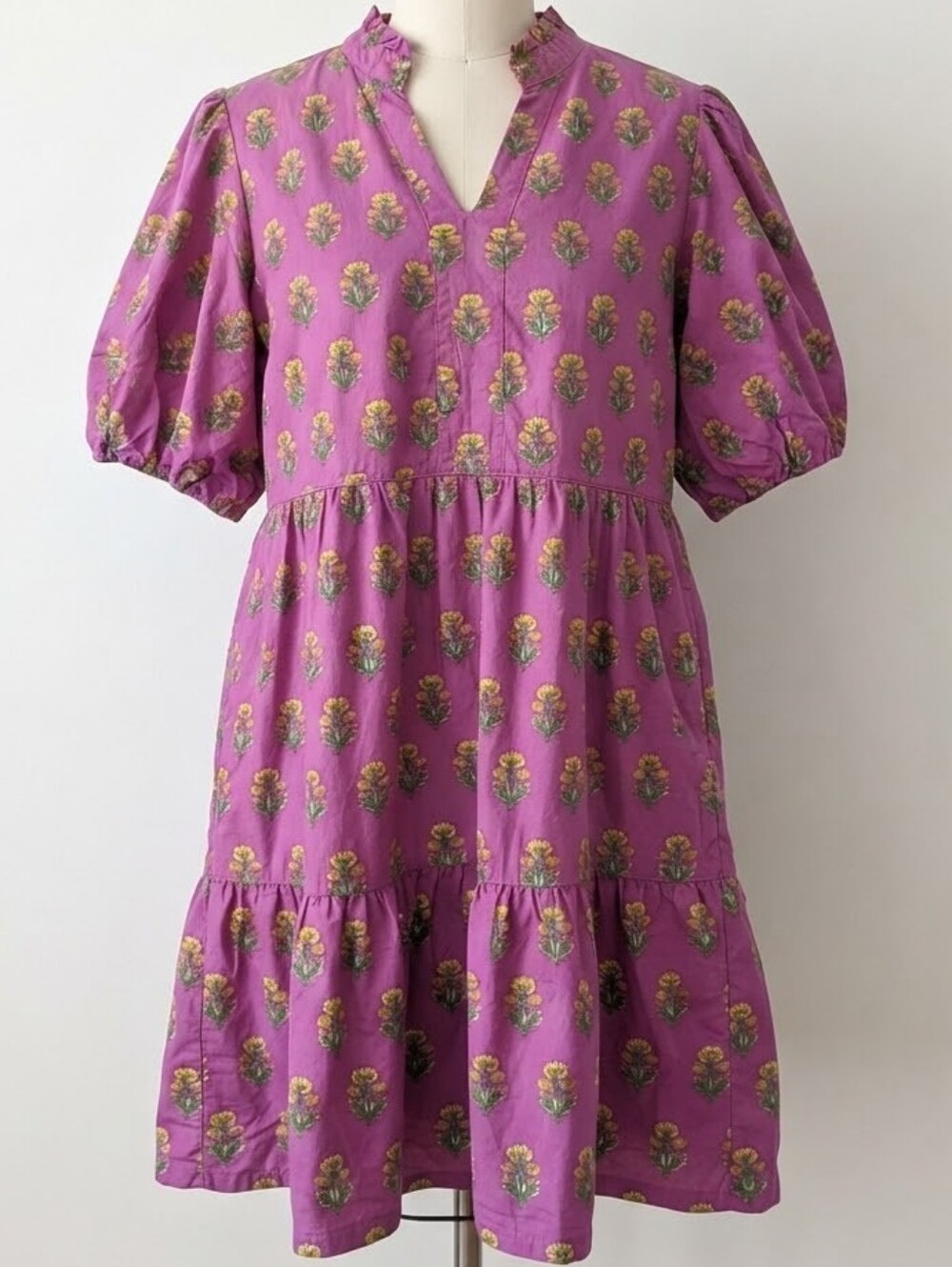 Shop The Mint Nursing Collection Purple Floral Tiered Dress Size Large